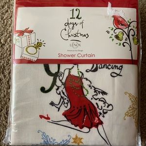 Christmas theme shower curtain